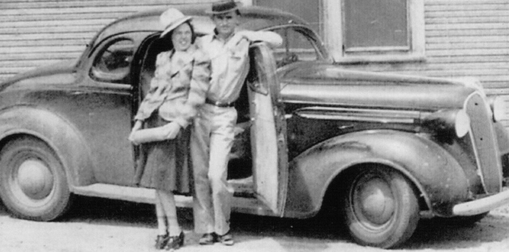 Bonnie and Clyde ain't got nothin' on my parents honeymooning in their 1936 Pontiac coupe.